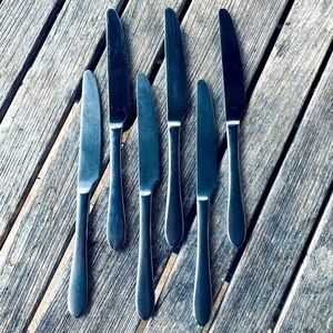 Set of 6 Robert Welch designer Meridian Stainless Satin Knives Discontinued
